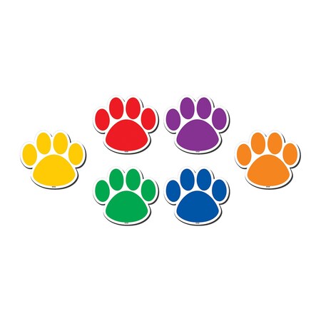 Teacher Created Resources Colorful Paw Prints Magnetic Accents, 18 Pieces, PK3 TCR77207